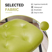 Hawsaiy Dining Chairs Set of 2, Mid Century Modern Upholstered PU Leather Kitchen Dining Room Accent Chairs with Metal Legs,Bentwood Cushion Seat for Living Room,Bedrooms