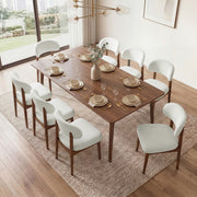Hawsaiy Dining Chairs Set of 2/4/6, Upholstered Kitchen & Dining Room Chairs with Solid Wood Frame, Curved Back Side Chairs