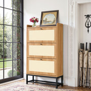 Hawsaiy Slim Entryway Shoe Storage Cabinet with 2/3 Flip Drawers, Narrow Freestanding Shoe Organizer Holds 16–20 Pairs, Space-Saving Wooden Shoe Rack for Hallway, Foyer