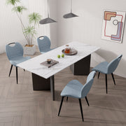 Hawsaiy Modern Faux Leather Dining Chair Set of 2/4/6 with Metal Legs, Ergonomic Design, Water-Resistant