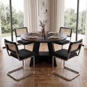 Hawsaiy 5 Piece Round Dining Table Set for 4, 47.3