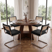 Hawsaiy 5 Piece Round Dining Table Set for 4, 47.3