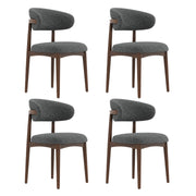 Hawsaiy Wooden Dining Chairs Set of 2, Mid-Century Upholstered Chenille Dining Chairs with Solid Wood Legs, Comfortable Kitchen Chairs for Dining Room