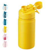 Hawsaiy 12oz Insulated Kids Water Bottle with Double Drinking Lids, Stainless Steel Water Bottle for School & Outdoor