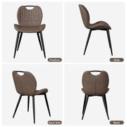 Hawsaiy Modern Faux Leather Dining Chair Set of 2/4/6 with Metal Legs, Ergonomic Design, Water-Resistant