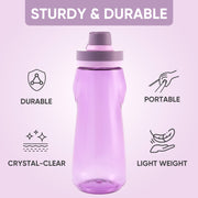 Hawsaiy 32oz Clear Plastic Leak-Proof Water Bottle,BPA-Free