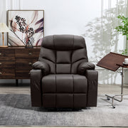 Hawsaiy PU Leather Power Lift Recliner with Massage and Heat for Elderly, Comfy Ergonomic Lounge Sofa Chair with Remote Control, 2 Cup Holders and Side Pockets