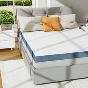 Nalupatio 3 Inch Firm Mattress Topper King Size 76x80 Inch Extra Support, Gel-Infused High-Density Memory Foam Mattress Bed Topper for Pain Relief, CertiPUR-US Certified