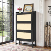 Hawsaiy Slim Entryway Shoe Storage Cabinet with 2/3 Flip Drawers, Narrow Freestanding Shoe Organizer Holds 16–20 Pairs, Space-Saving Wooden Shoe Rack for Hallway, Foyer