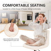 Hawsaiy Bar Stools Set of 2 Modern PU Leather Kitchen Counter Height Adjustable Swivel Barstool with Back