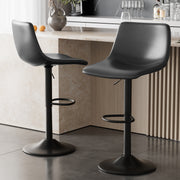 Hawsaiy Modern Swivel Bar Stools Set of 2/4, Adjustable Faux Leather Counter Height Chairs with Back for Kitchen Island