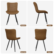 Hawsaiy Modern PU Leather Dining Chairs Set of 2/4/6 with Metal Legs for Dining Room