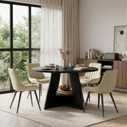Hawsaiy 5 Piece Round Dining Table Set for 4, 47.3