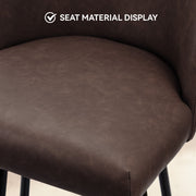 Nalupatio Counter Height Bar Stools Set of 2,360° Swivel Barstools with High Back and Metal Legs,26