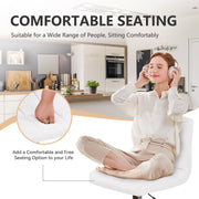 Hawsaiy Bar Stools Set of 2 Modern PU Leather Kitchen Counter Height Adjustable Swivel Barstool with Back