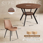 Hawsaiy Dining Table Set for 4, 42.1