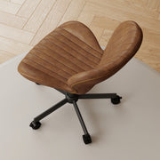 Hawsaiy Shell-Shaped Swivel Office Chair, 360° Rotating Vanity Desk Chair with Rocking Function for Home Office, Bedroom, Makeup Vanity
