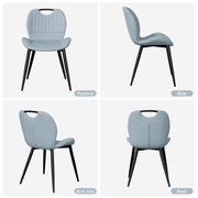 Hawsaiy Modern Faux Leather Dining Chair Set of 2/4/6 with Metal Legs, Ergonomic Design, Water-Resistant