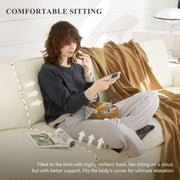 Nalupatio Sectional Sofa with Ottoman, L Shaped Modular Couch Set for Living Room, Comfy Cloud Sleeper Couch, Upholstered Furniture Chenille Sofa Khaki