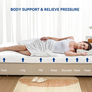 Hawsaiy 3 Inch Gel-Infused Cooling Memory Foam Mattress Topper with Removable & Washable Bamboo Cover