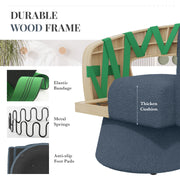 Hawsaiy Swivel Barrel Accent Chair Set of 1/2, Linen Fabric Upholstered Armchair with Wood Frame & Spring Support,Modern Comfy Lounge Sofa Chair with Round Back for Reading Living Room Bedroom