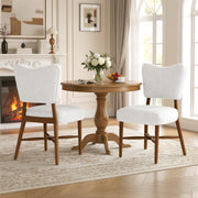 Hawsaiy Dining Chairs Set of 2/4/6, Upholstered Fabric Dining Room Chairs, Mid Century Modern Kitchen Chairs with Solid Wood Legs & Cross-Brace Support, Farmhouse Side Chairs for Dining Room