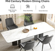 Hawsaiy Modern Upholstered Dining Chairs with Thick Cushions and Metal Legs Set of 2/4/6