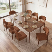 Hawsaiy Dining Chairs Set of 2/4/6, Upholstered Kitchen & Dining Room Chairs with Solid Wood Frame, Curved Back Side Chairs