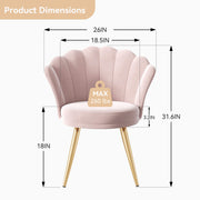 Hawsaiy Velvet Accent Chair with Gold Metal Legs for Bedroom,Living Room