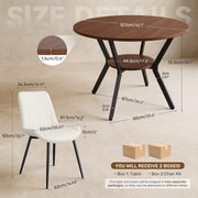 Hawsaiy Dining Table Set for 4, 42.1