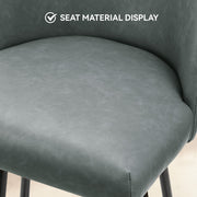 Nalupatio Counter Height Bar Stools Set of 2,360° Swivel Barstools with High Back and Metal Legs,26