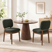 Hawsaiy Wooden Dining Chairs Set of 2/4/6, Boucle Upholstered Dining Room Chairs with Solid Wood Legs, Mid Century Modern Kitchen Chairs, Farmhouse Side Chairs with Back for Dining Room