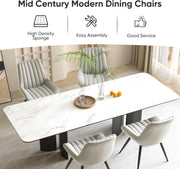 Hawsaiy Modern Upholstered Dining Chairs with Thick Cushions and Metal Legs Set of 2/4/6