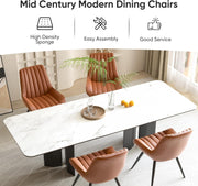 Hawsaiy Modern Upholstered Dining Chairs with Thick Cushions and Metal Legs Set of 2/4/6