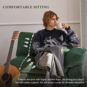 Nalupatio Sectional Sofa with Ottoman, L Shaped Modular Couch Set for Living Room, Comfy Cloud Sleeper Couch, Upholstered Furniture Corduroy Sofa Khaki