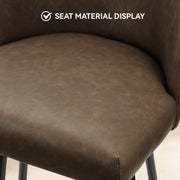 Nalupatio Counter Height Bar Stools Set of 2,360° Swivel Barstools with High Back and Metal Legs,26