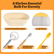 Hawsaiy 3.2 QT Cast Iron Bread Baking Dutch Oven with Lid & Accessories Set, Rectangular Non-Stick Bread Pan with Handles, Suitable for All Stoves, Baking Stewing Roasting