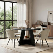 Hawsaiy 5 Piece Round Dining Table Set for 4, 47.3