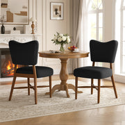 Hawsaiy Dining Chairs Set of 2/4/6, Upholstered Fabric Dining Room Chairs, Mid Century Modern Kitchen Chairs with Solid Wood Legs & Cross-Brace Support, Farmhouse Side Chairs for Dining Room