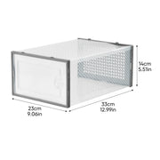 Hawsaiy 12 Pieces Transparent Acrylic Patchwork Shoe Box, Easy Installation, Stackable Ventilated Shoe Cabinet, Suitable for Shoe Storage, Sturdy and Durable