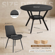 Hawsaiy Dining Table Set for 4, 42.1