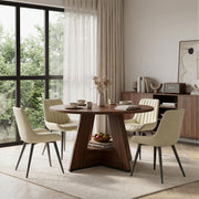 Hawsaiy 5 Piece Round Dining Table Set for 4, 47.3