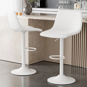 Hawsaiy Modern Swivel Bar Stools Set of 2/4, Adjustable Faux Leather Counter Height Chairs with Back for Kitchen Island