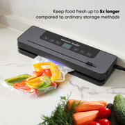 Hawsaiy Vacuum Sealing Machine with Built-in Cutter, Automatic Food Sealer for Dry & Moist Food, Easy-to-Clean, LED Indicator Lights for Food Storage