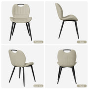 Hawsaiy Modern Faux Leather Dining Chair Set of 2/4/6 with Metal Legs, Ergonomic Design, Water-Resistant