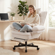 Hawsaiy Big and Tall Office Chair with Footrest, Ergonomic Executive Desk Chair with Flip-Up Arms, Reclining High Back Computer Chair with Headrest & Side Pockets