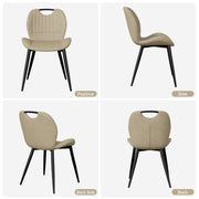 Hawsaiy Modern Faux Leather Dining Chair Set of 2/4/6 with Metal Legs, Ergonomic Design, Water-Resistant