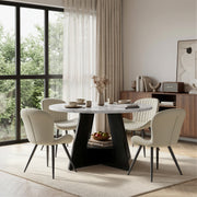 Hawsaiy 5 Piece Round Dining Table Set for 4, 47.3