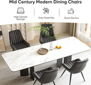 Hawsaiy Modern Upholstered Dining Chairs with Thick Cushions and Metal Legs Set of 2/4/6