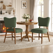 Hawsaiy Dining Chairs Set of 2/4/6, Upholstered Fabric Dining Room Chairs, Mid Century Modern Kitchen Chairs with Solid Wood Legs & Cross-Brace Support, Farmhouse Side Chairs for Dining Room